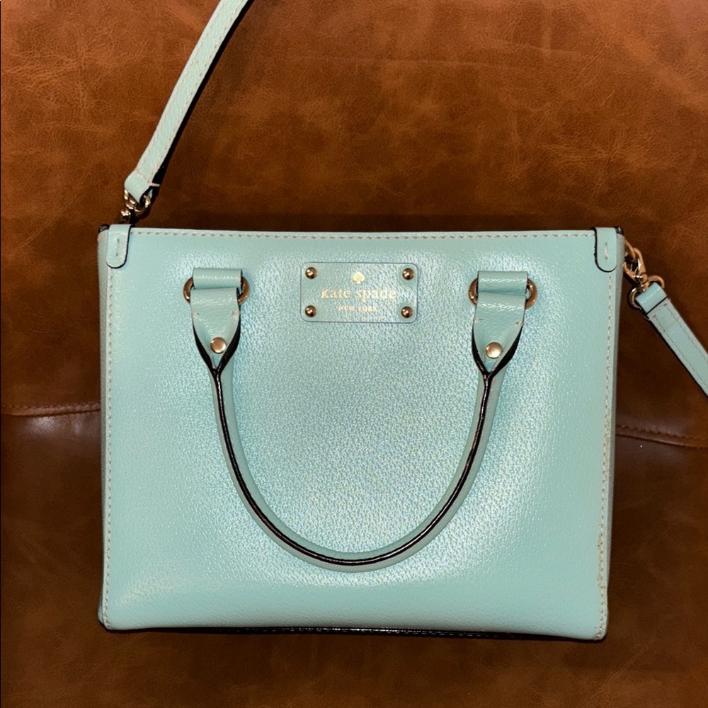 Kate Spade Blue Satchel with Structured Design
